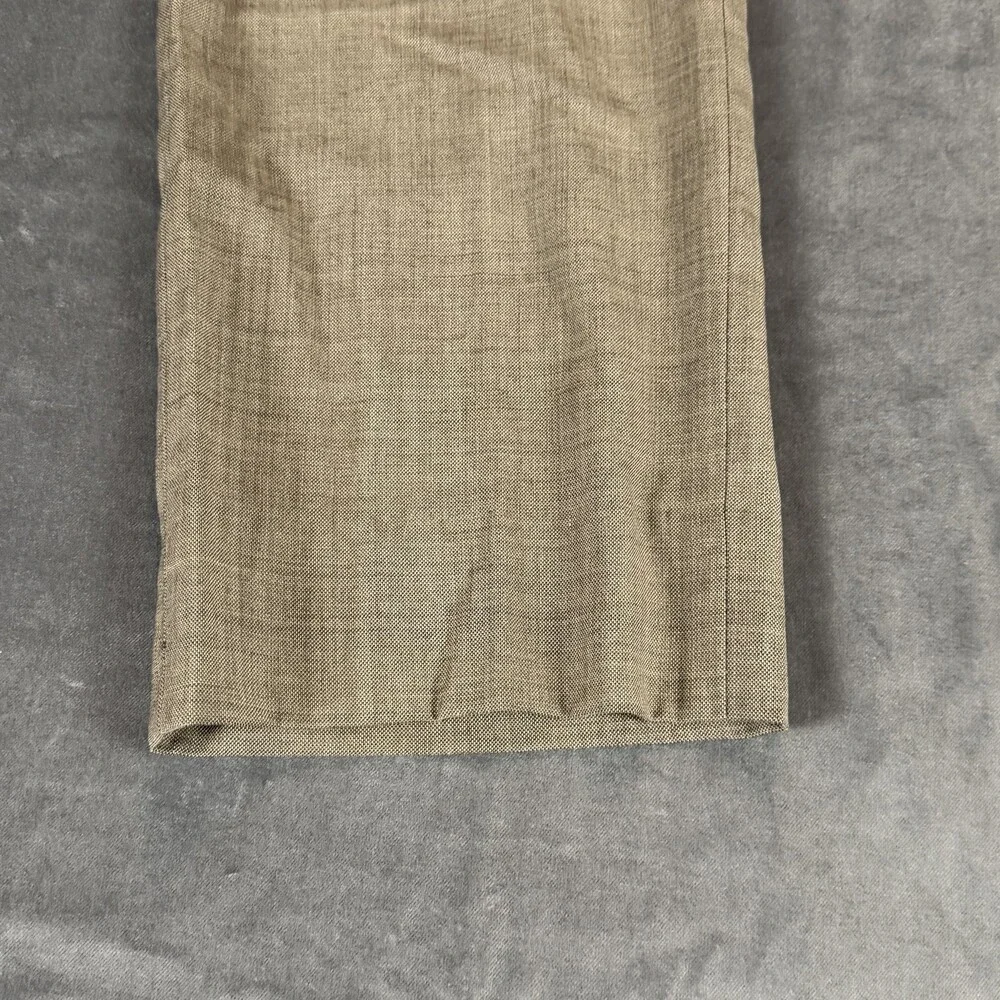 Banana Republic Dress Pants Mens 35x32.5 Taupe Grey Wool Tailored Slim Straight